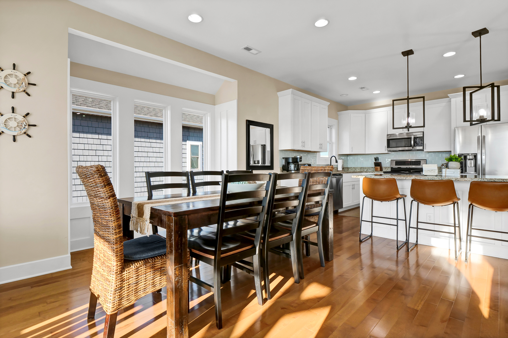 Dining area and kitchen